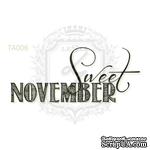 Акриловый штамп Lesia Zgharda TA006 Sweet NOVEMBER, размер 5.1х2.2 см - ScrapUA.com