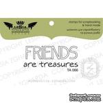 Акриловый штамп Lesia Zgharda TA066 Friends are treasures, размер 4,4x1,7 см - ScrapUA.com