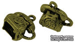 Металлическое украшение &quot;Телефон&quot;, античная бронза, размер 15х14 мм, 1 шт - ScrapUA.com