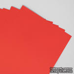 Двусторонний лист бумаги, цвет красный, размер А4, 120гр/м.кв - ScrapUA.com