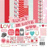Набір паперу Echo Park - Lucky In Love, 12+2 аркуша, 30x30 см