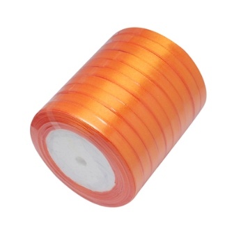 Стрічка атласної Orange, 10мм, колір помаранчевий, 90 см