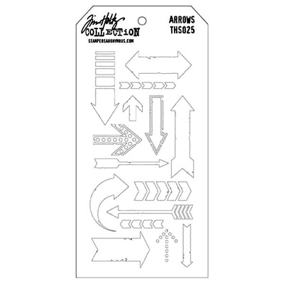 Маска Ranger - Tim Holtz - Layering Stencil - Arrows, 13x20 см