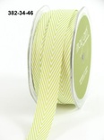 Стрічка Twill and Stripes, колір салатовий/білий, ширина 1,9 см, довжина 90 см