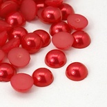 Напівперлинки Crimson, 4x2м, колір червоний, 50 шт.