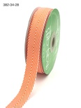 Стрічка Twill and Stripes, колір помаранчевий/білий, ширина 1,9 см, довжина 90 см