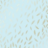 Аркуш одностороннього паперу з фольгуванням Golden Feather Blue, TM Фабрика Декору