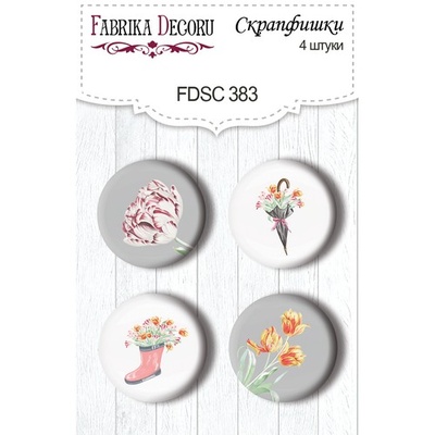 Набір скрап-фішок 4шт. Scent of spring 383, ТМ Фабрика Декору