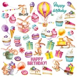 Аркуш з картинками для вирізання Sweet Birthday 30x30 см, ТМ Фабрика Декору (01073F)