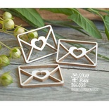Чіпборд ScrapBox - Лист з серцем 3 шт. Hm-050