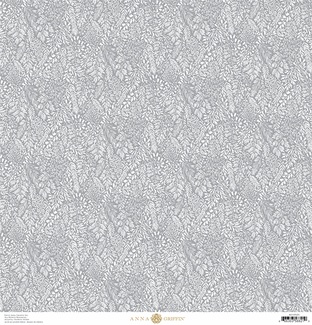 Лист односторонней скрапбумаги от Anna Griffin - Wonderland Paper - Leaves, 30 x 30