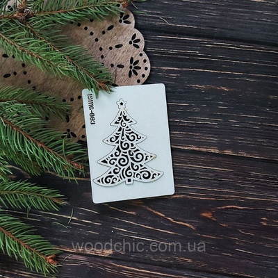 Чіпборд Ялинка 03 від WOODchic, 7x4 см