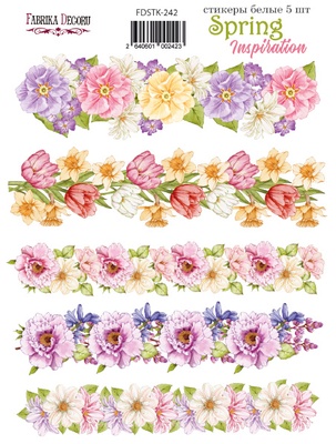 Набір наліпок (стікерів) 5шт. Spring inspiration #242, ТМ Фабрика Декору