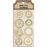 Дерев’яні прикраси BoBunny - Kraft Laser-Cut Wood Embellishments Gears