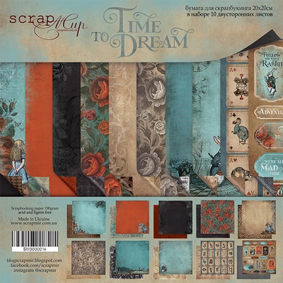 Набір двостороннього паперу Scrapmir - Time to Dream (ENG), 20x20см, 10 аркушів