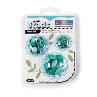 Брадсы от We R Memory Keepers - Basic Brads Painted - Aqua