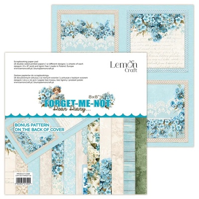 Набiр паперу для скрапбукiнгу Lemoncraft - Dear Diary - FORGET - ME - NOT, 20.3x20.3 см
