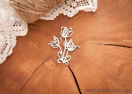 Чіпборд "Квітка фентазі" від WOODchic, 5x6 см