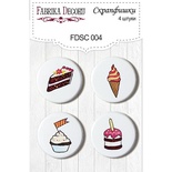 Набір скрап-фішок від ТМ Фабрика Декору з 4 шт. FDSC 004
