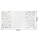 Відріз екошкіри з тисненням золотою фольгою Golden Feather Feather White, розмір 500мм х 250мм, ТМ Фабрика Декору