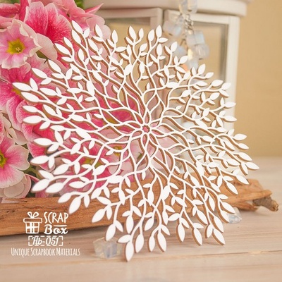 Чіпборд ScrapBox — фоновий рослинний круглий Hb-051