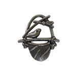 Набір металевих підвісок від ScrapBerryʼs - Пташка в кошику, 17x22м, 10 шт.