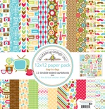 Набір кардстоку з Doodlebug Cardstock - day to to day, двосторонній, 30,5x30,5 см