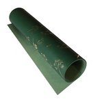 Відріз екошкіри з тисненням золотою фольгою Golden Dill Dark Green, 50см х 25см, ТМ Фабрика Декору