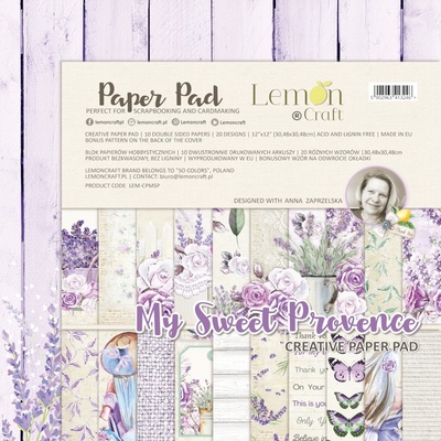 Набiр паперу для скрапбукiнгу Lemoncraft - My Sweet Provence, 30.5x30.5см
