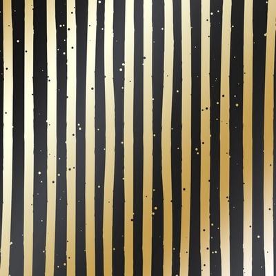Аркуш одностороннього паперу з фольгуванням Golden Stripes Black 30,5x30,5см, ТМ Фабрика Декору