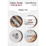Скрап-фішки набір 4шт. 119, ТМ Фабрика Декору