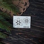 Чіпборд набір Сніжинки 21 від WOODchic, 4x4 см 3x3 см
