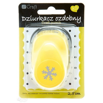 Дірокол фігурний 2,5см Сніжинки, TM dpCraft (Dalprint)