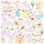 Аркуш з картинками для вирізання My cute Baby elephant girl 30,5x30,5см, ТМ Фабрика Декору