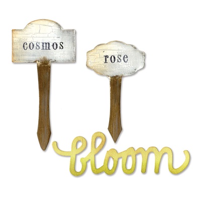 Ножі від Sizzix - Sizzix Bigz Die - Phrase, Bloom & Plant Markers