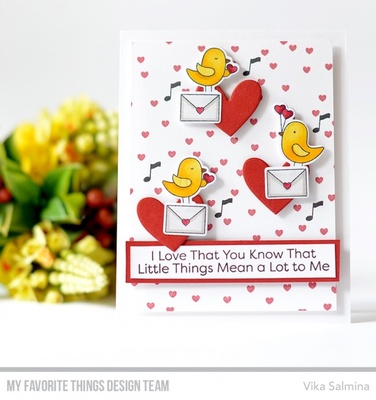Гумовий штамп My Favorite Things - BG ScatteRed Hearts Background