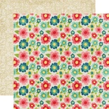 Аркуш двостороннього паперу для скрапбукінгу від Echo Park - Floral, 30x30 см