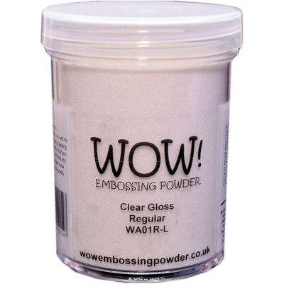 Прозрачная глянцевая пудра для эмбоссинга от WOW - Clear Gloss - Regular (Large Jar), большая баночка - 160 мл
