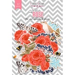 Набір висічок для скрапбукінгу, колекція Red Rose, 57 шт., ТМ Фабрика Декору