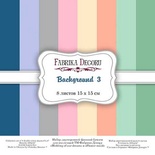 Набір скрап-паперу - Backgrounds 3, 15x15см, Фабрика Декору