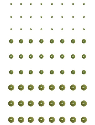 Клейові напівперлинки Want2Scrap - Pearls - Sage Green, 72