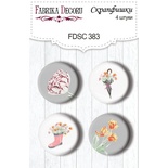 Набір скрап-фішок 4шт. Scent of spring 383, ТМ Фабрика Декору