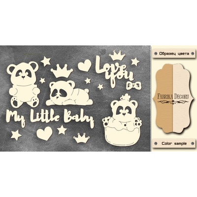 Чіпборд Фабрика Декору - My little baby girl 1, колір молочний, крафт