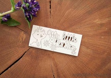 Чіпборд "Мій маленький котик, набір" від WOODchic, 4x9,3 см