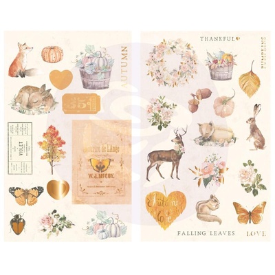 Наліпки з чіпборду Prima - Autumn Sunset - Chipboard Sticker, 34 шт.