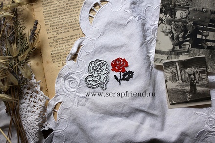 Набір ножів для вирубки від Scrapfriend - Вишиванка - Троянда, 3,5x4см