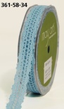 В’язане мереживо Light Blue, ширина 1,6см, довжина 90 см, світло-голу