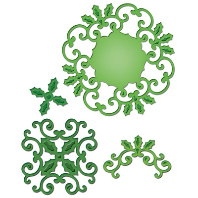 Ніж для вирубки від Spellbinders - Holly Motifs