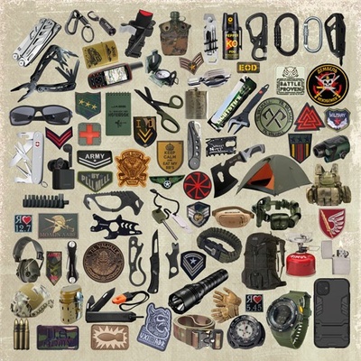 Аркуш з картинками для вирізання Military style 30,5x30,5см, ТМ Фабрика Декору