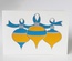 Набір для виготовлення новорічної листівки "Жовто-блакитна"